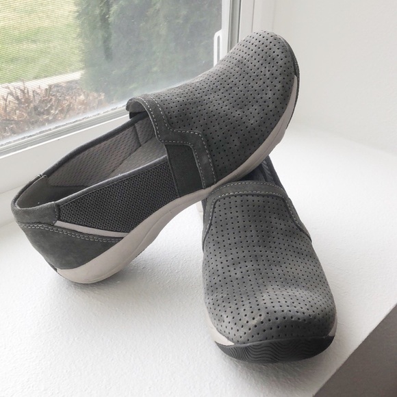 Dansko Shoes - Dansko gray suede slip ons